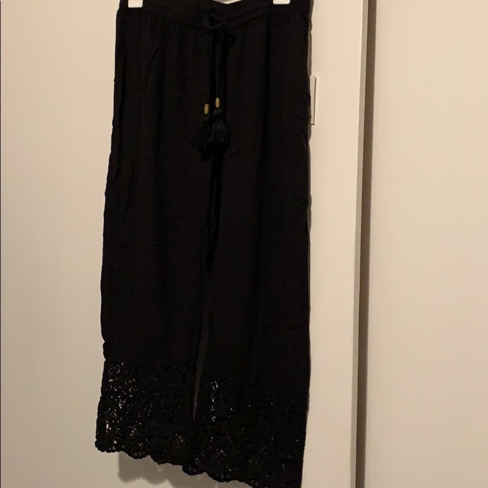 P.J. Salvage black rayon pants